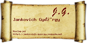 Jankovich György névjegykártya